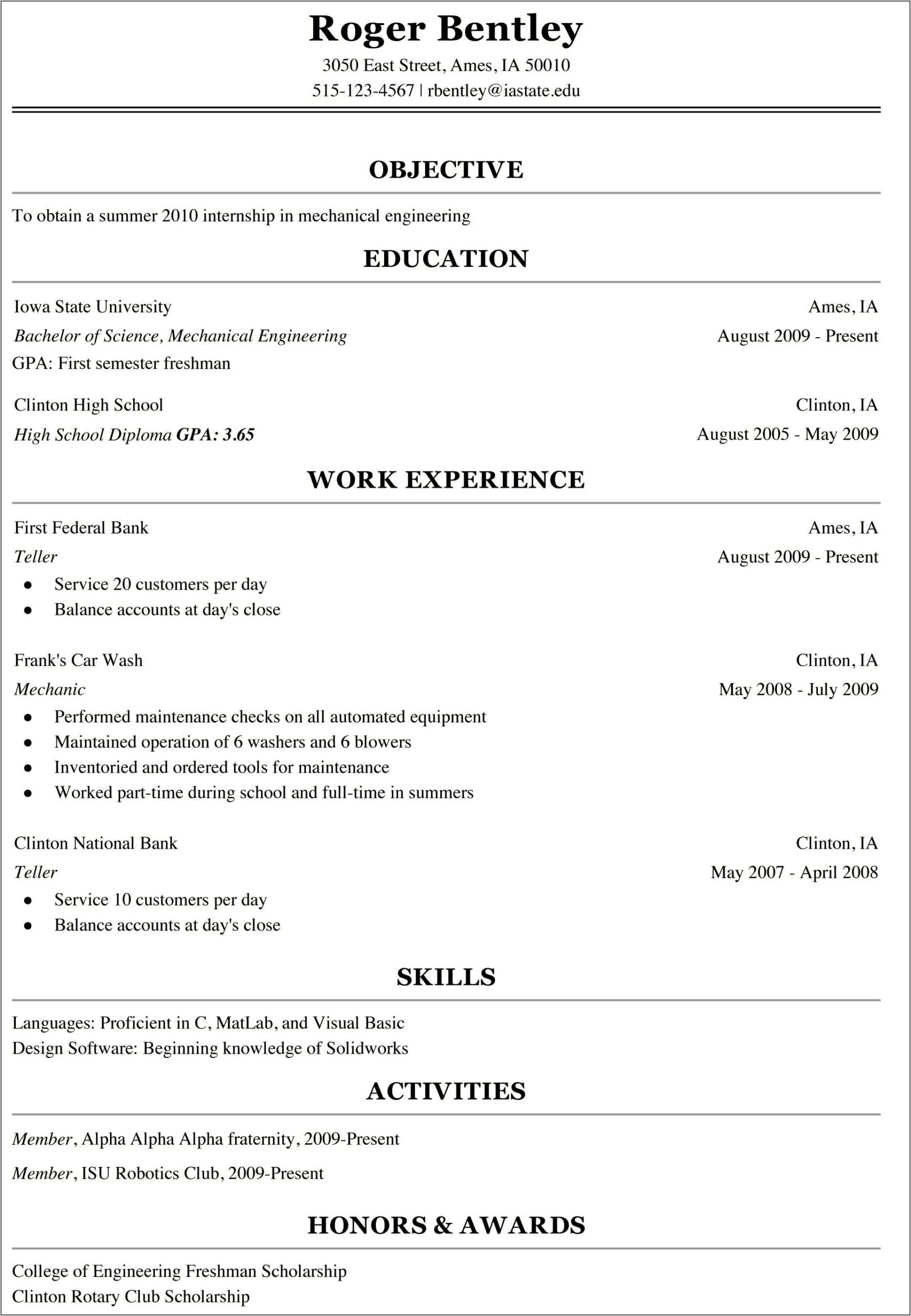 Resume Skills For Recent College Graduate Reddit