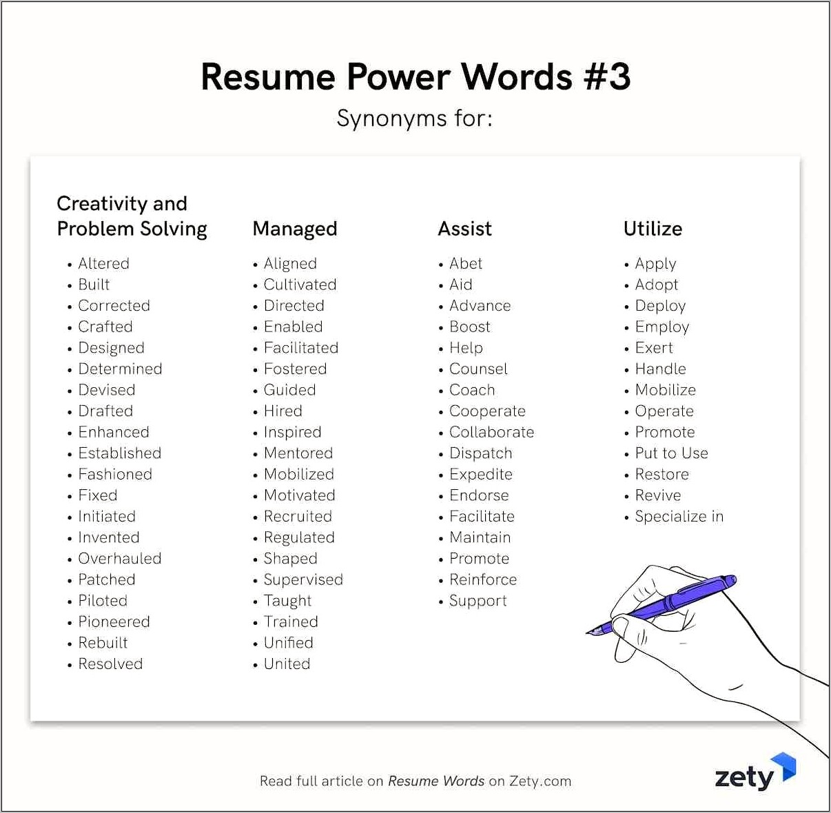 Resume Skills Other Way To Say Creative