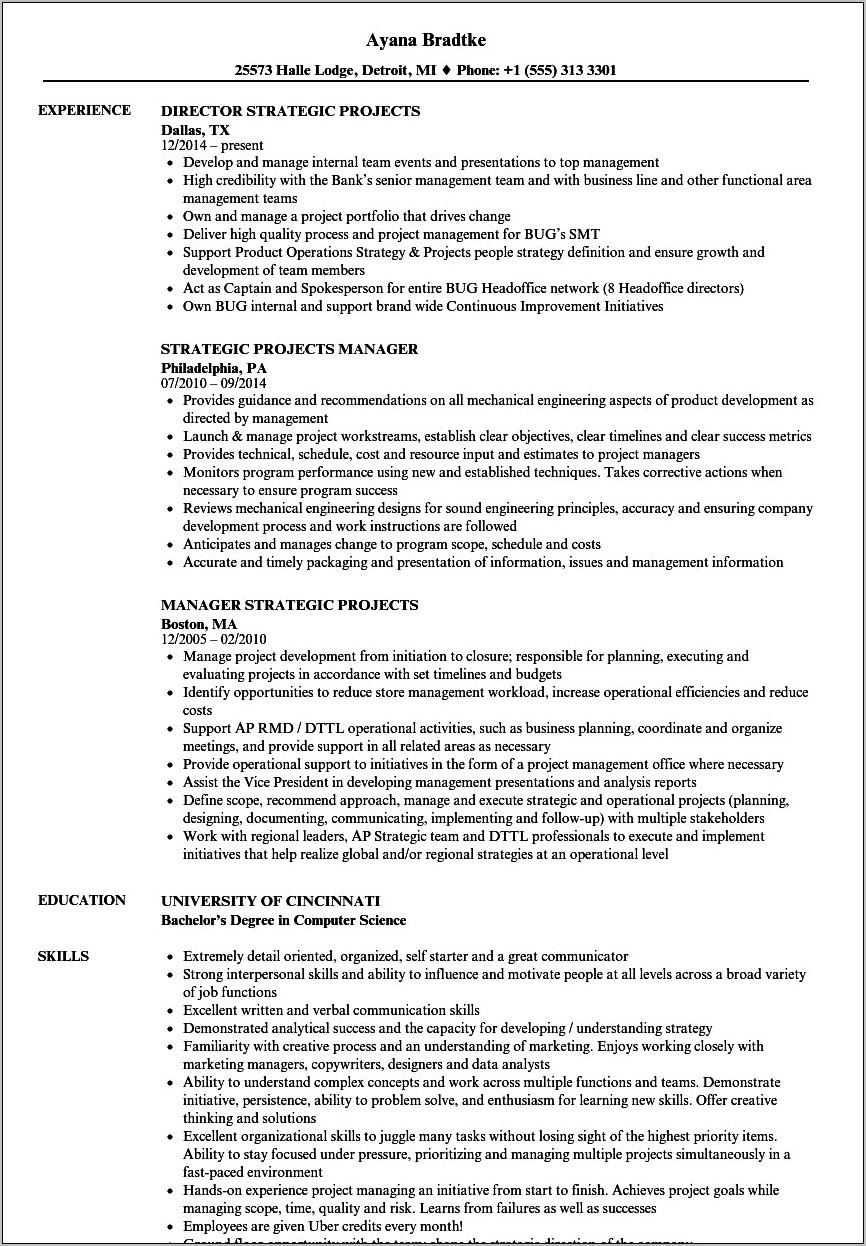 Resume Specify Worked On A Project Alone