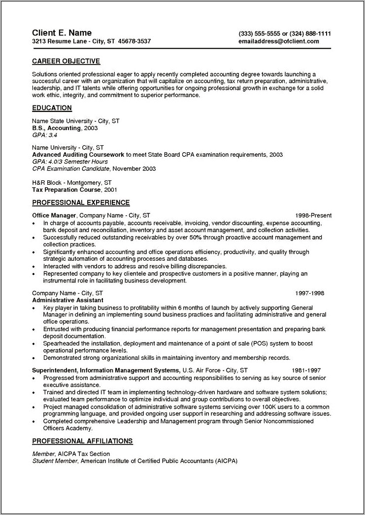 Resume Summary Examples Entry Level Job