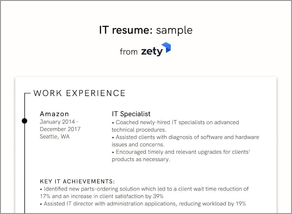 Resume Summary Examples For Information Technology