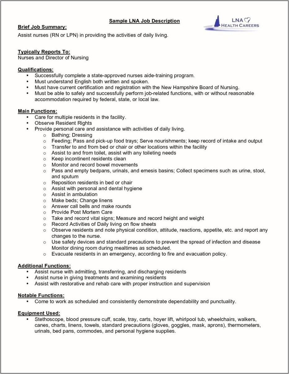 Resume Summary For A Medical Assistant