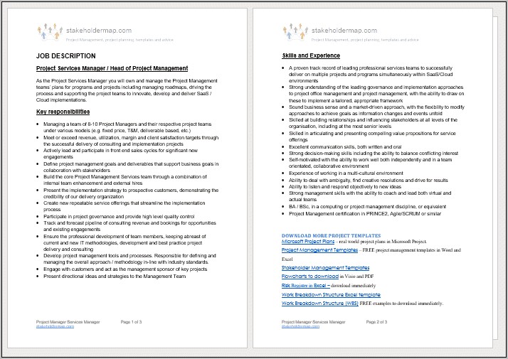 Resume Summary For A Project Implementation Manager