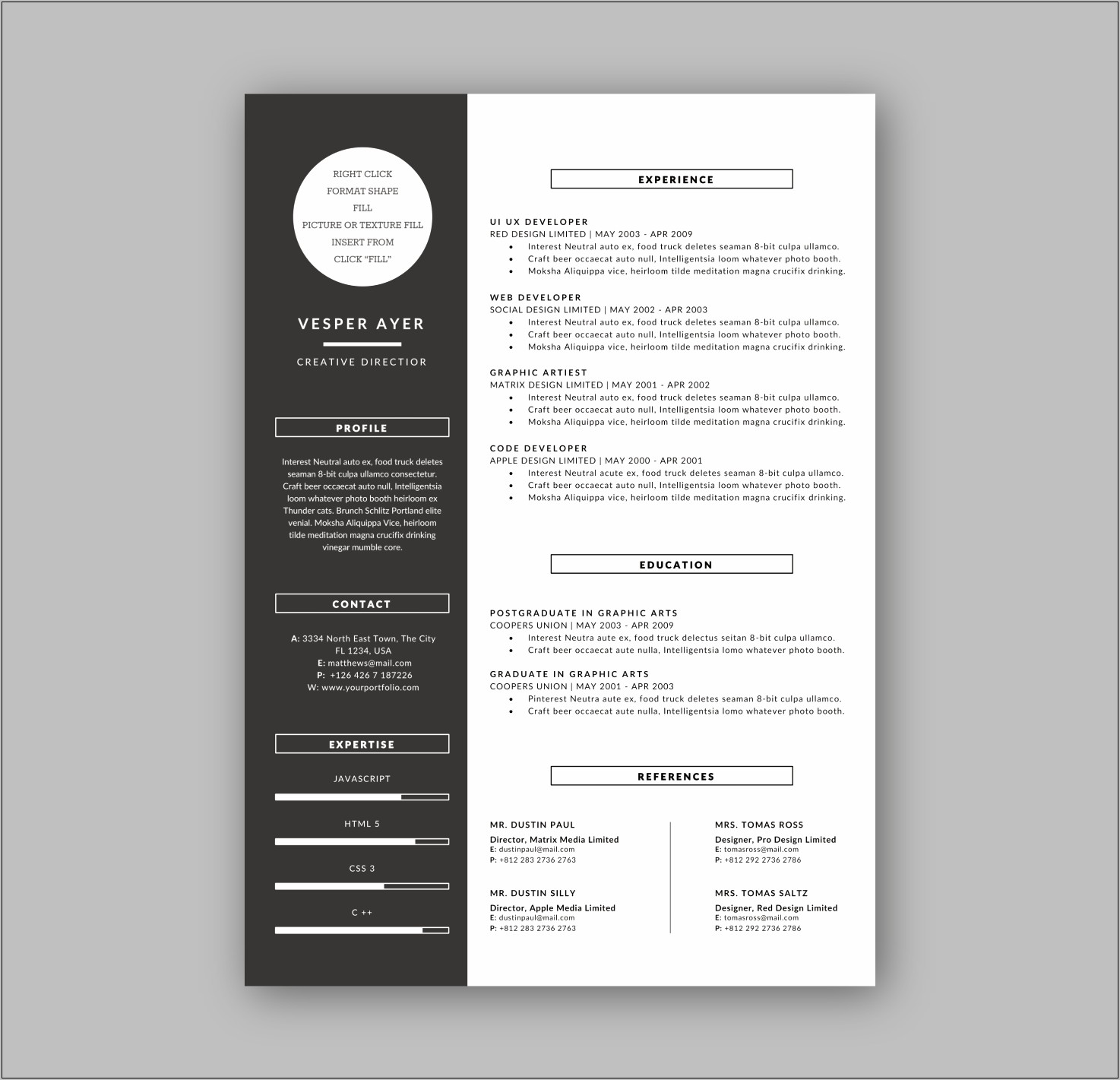 Resume Template Cant Remove Horizontal Line