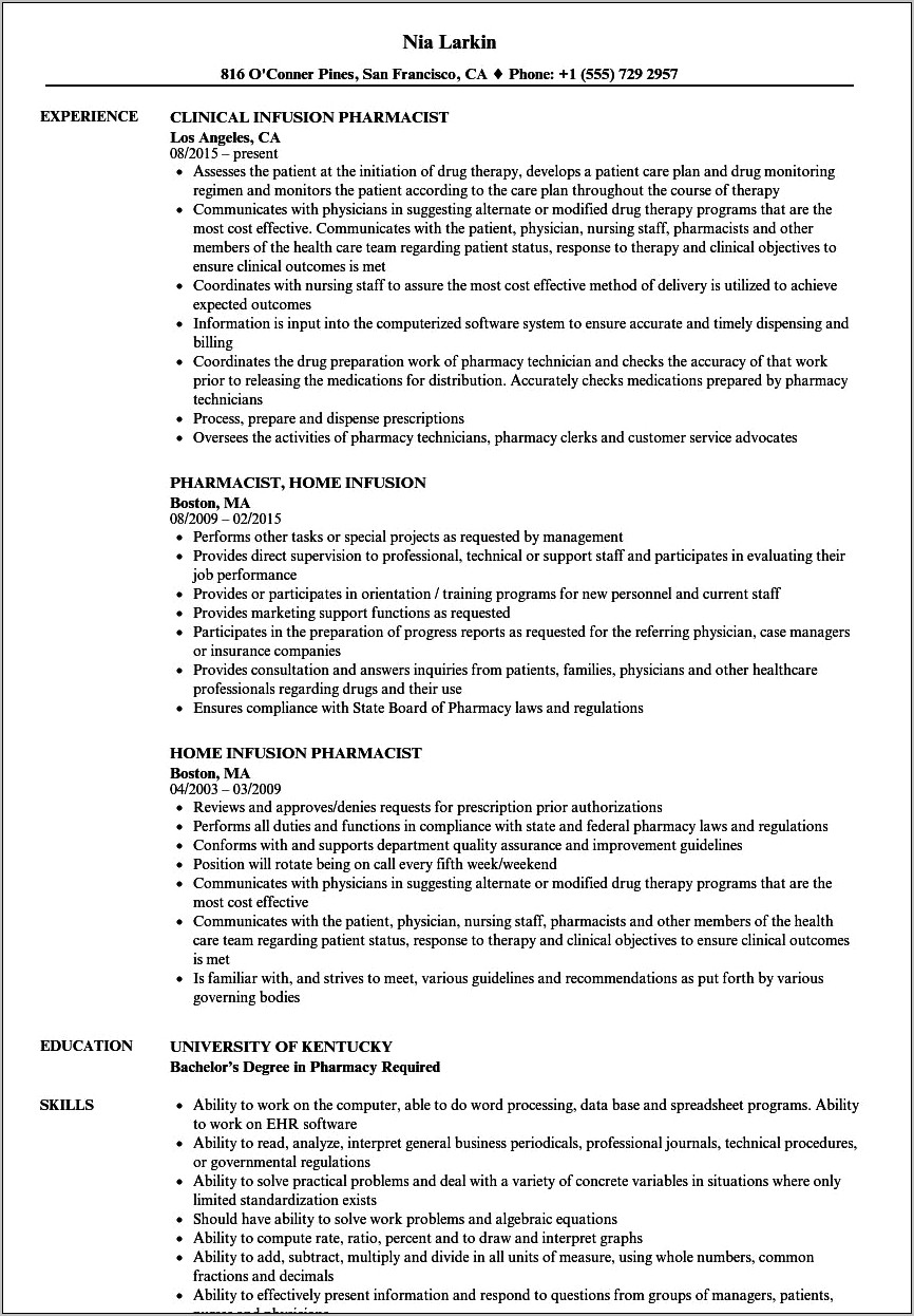 Resume Template Cost Benefit Analysis Healthcare Pharmaceutical Drugs