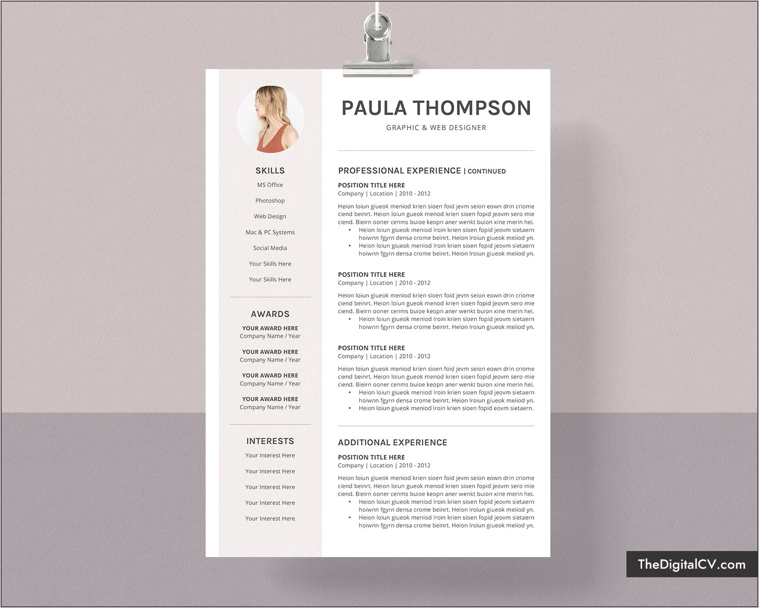 Resume Template Design With Photoshop 1