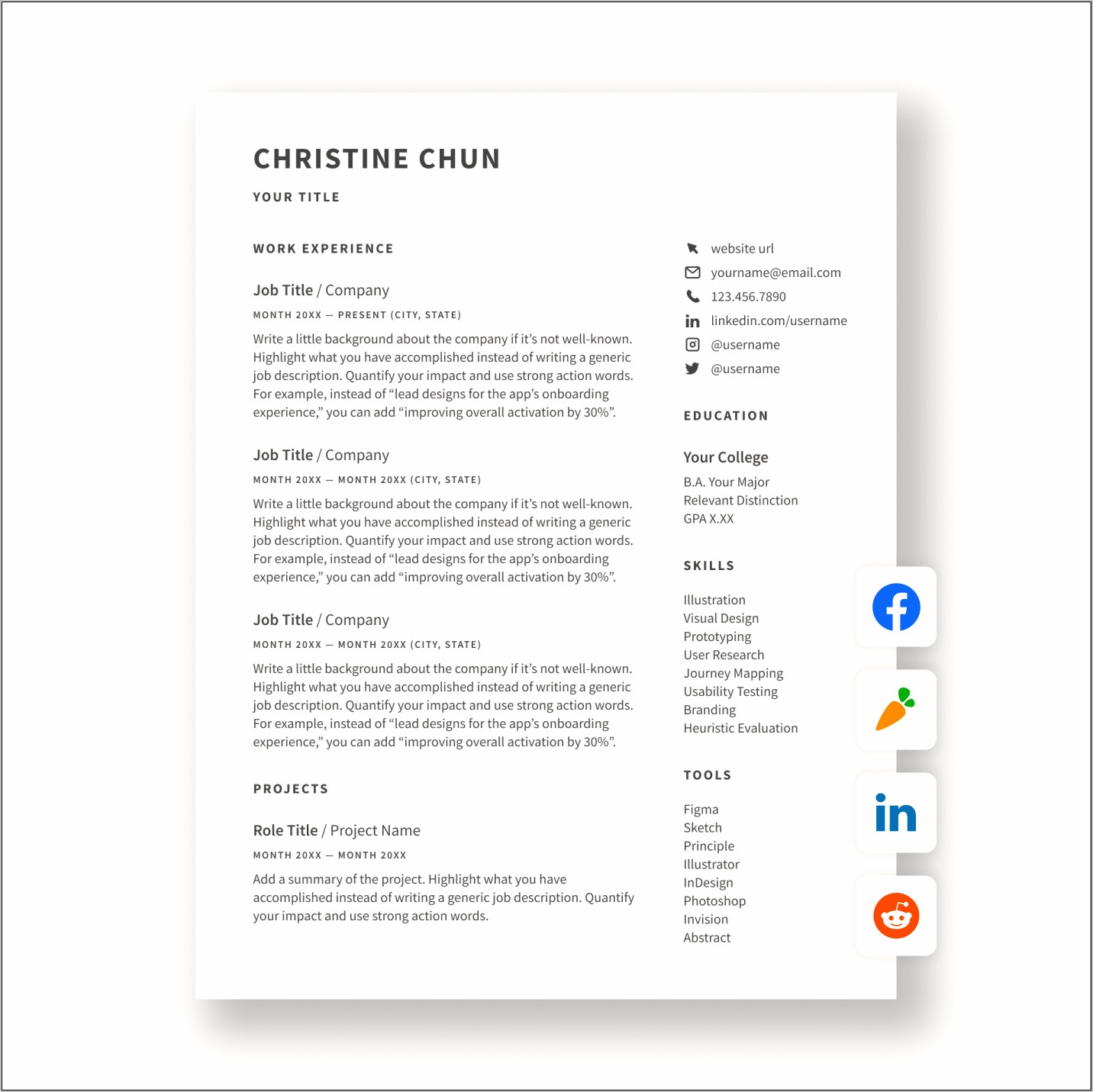 Resume Template For It Students Ats Reddit