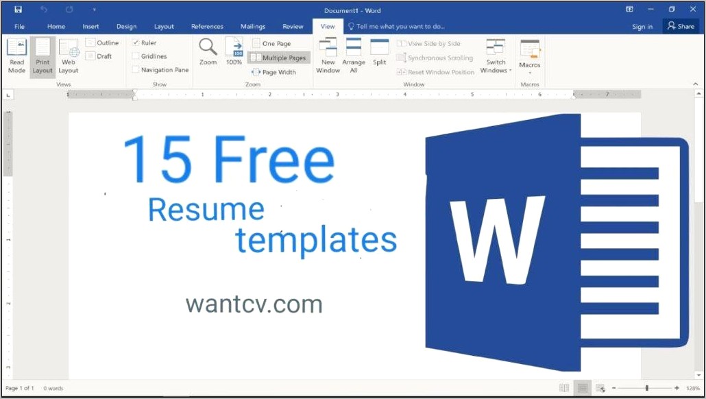 Resume Template For Word 2016 Download