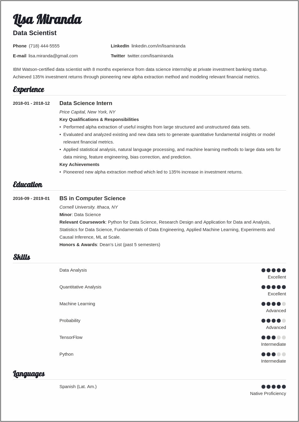 Resume Template With College Grad Objective