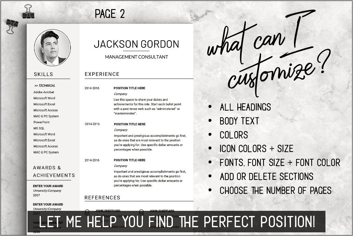Resume Template With Space To Add Quotes