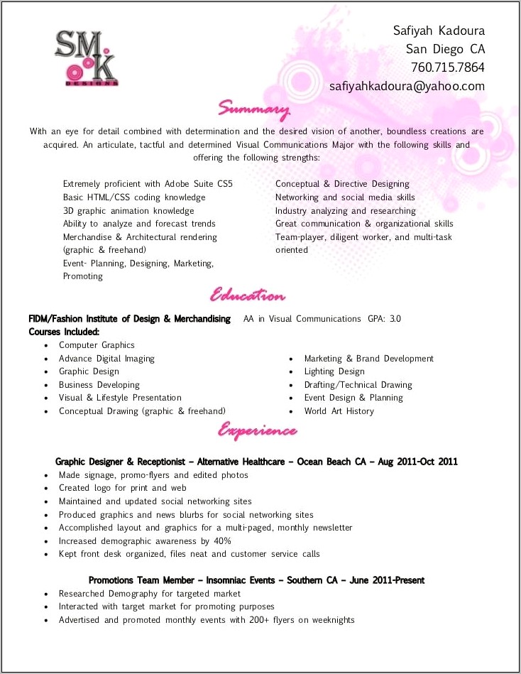 Resume Templates Examples News Station Receptionist