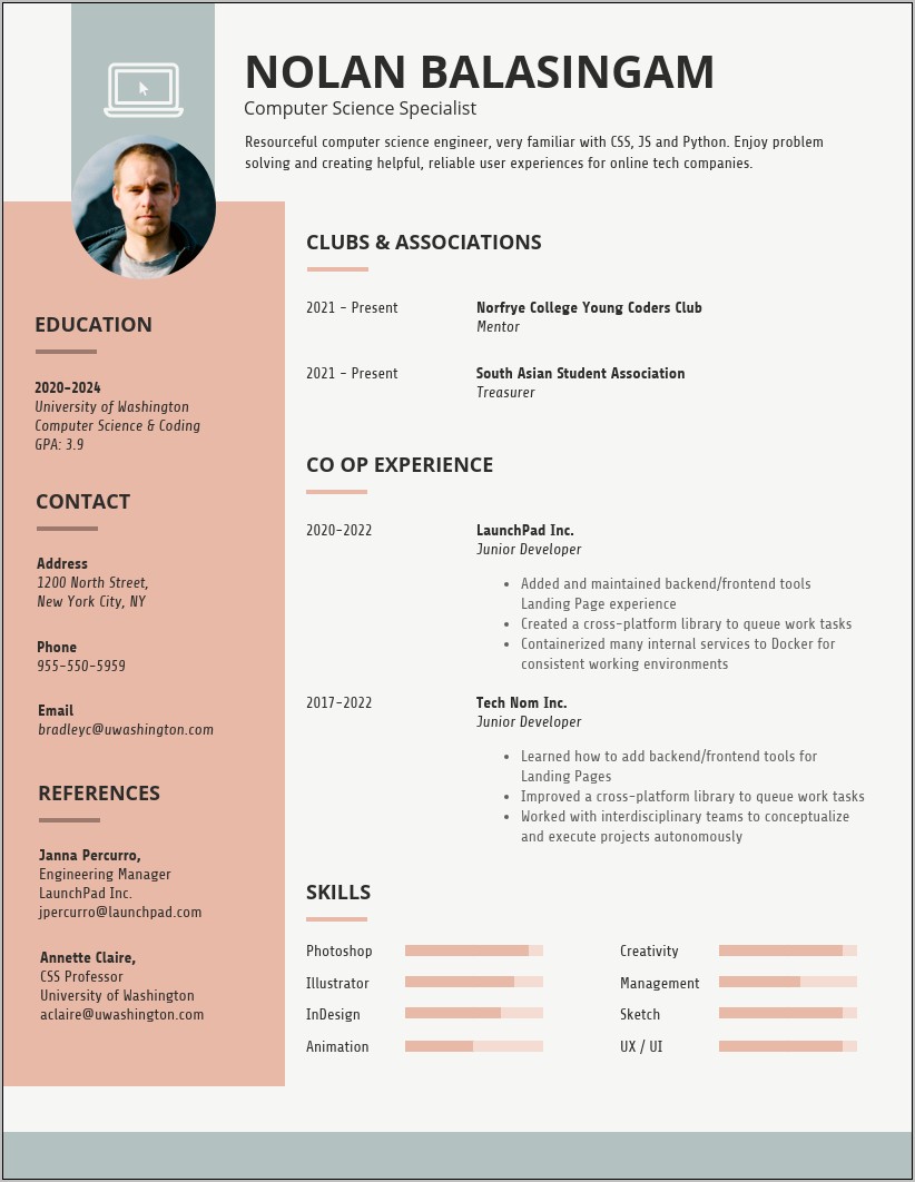 Resume Templates For College Students On Campus Job