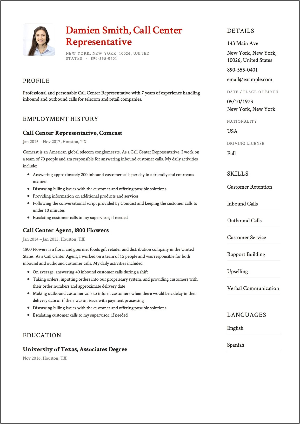 Resume Templates For First Time Jobseekers Example