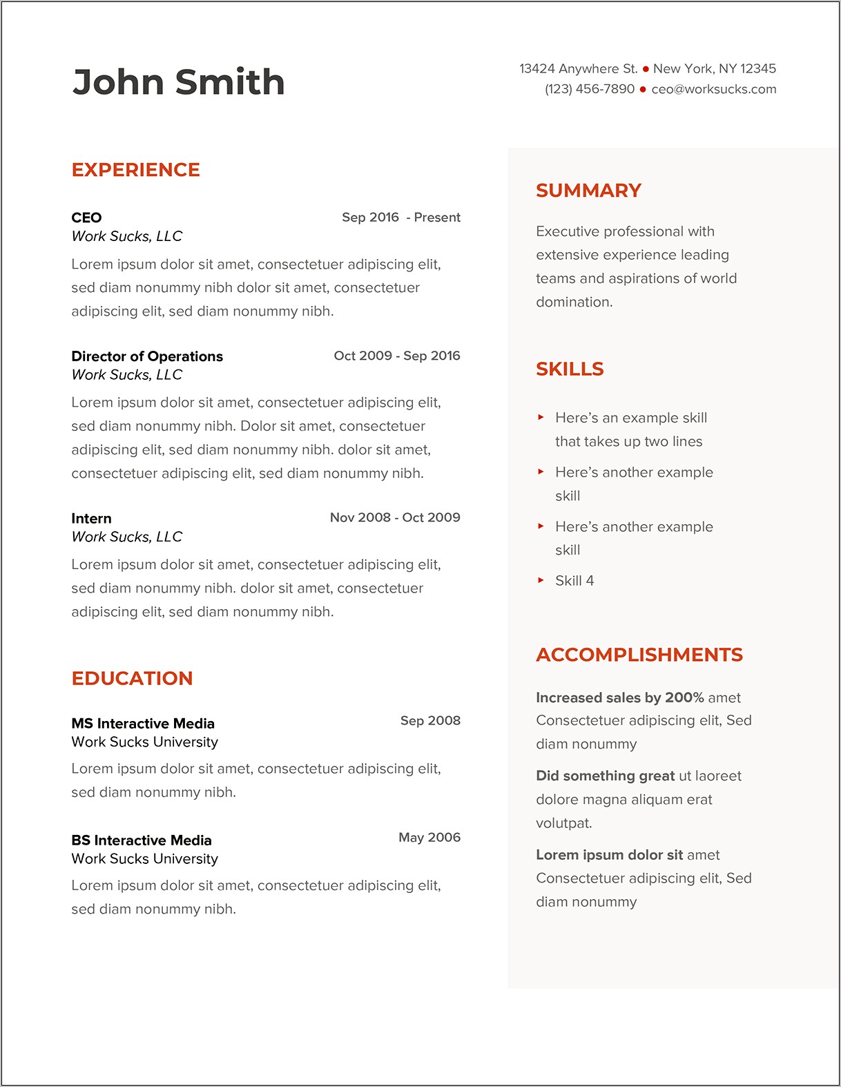 Resume Templates That Don't Suck