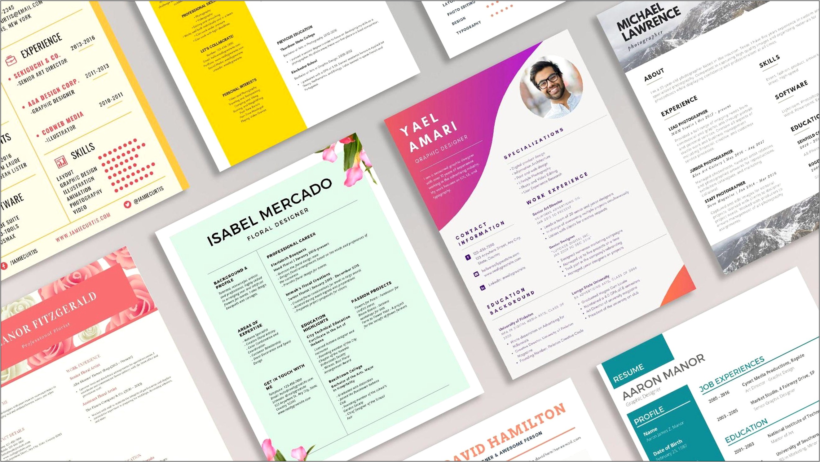 Resume Templates That Fit A Lot