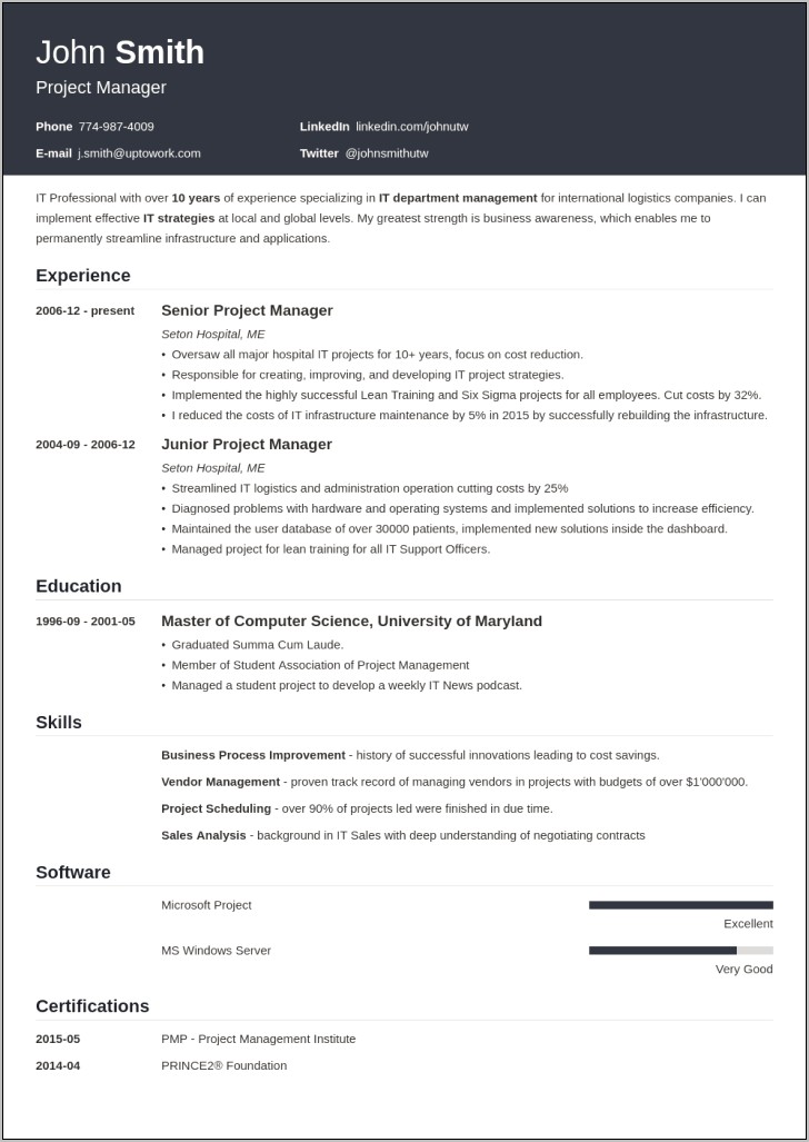 Resume Templates To Fit The Job