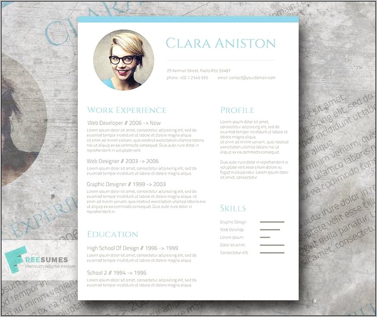 Resume Templates With Skill Meter Free Download