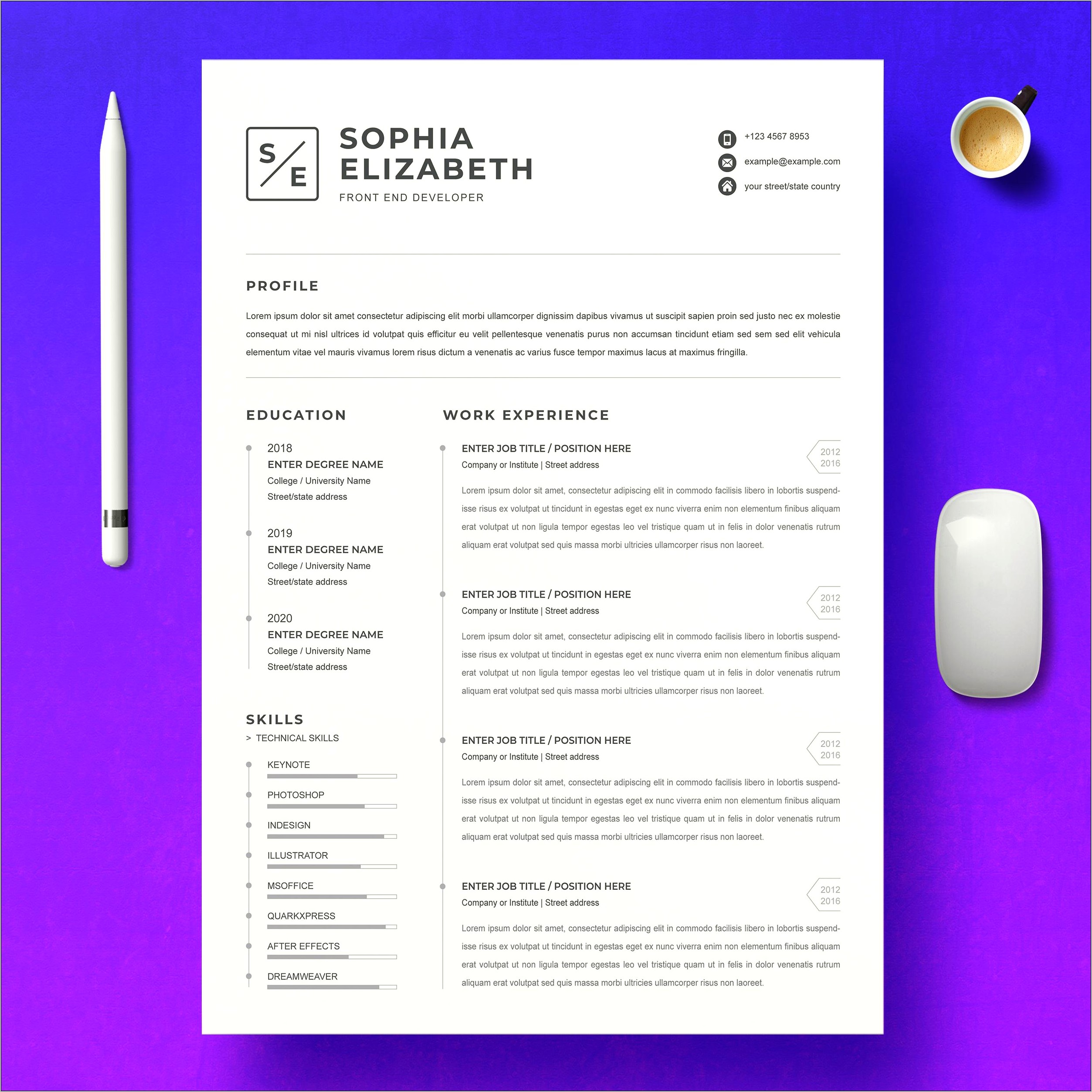 Resume Templates Word 2016 Free Download