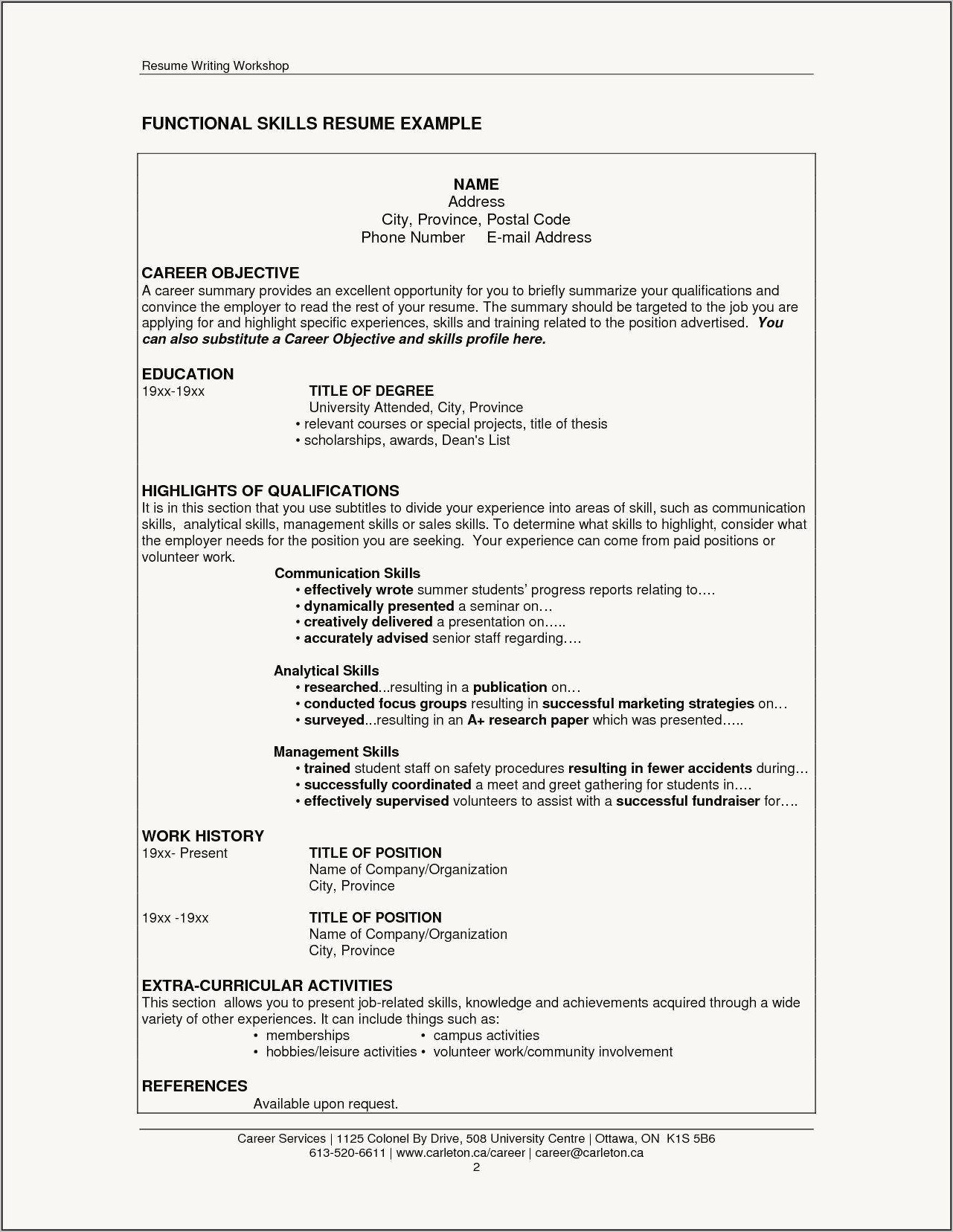 Resume That Includes References Special Projects Volunteer Work