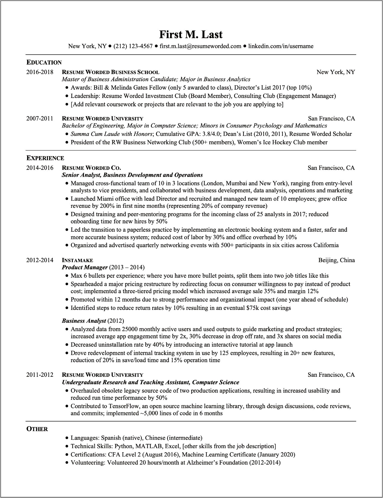 Resume Two Different Jobs In Same Company