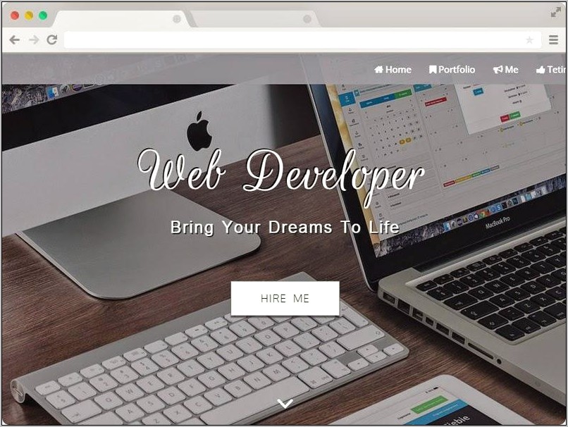 Resume Website For Developer Template Bootstrap