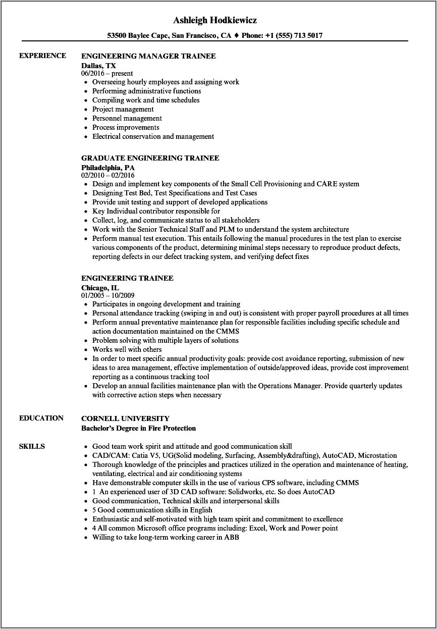 Resume With Number Of Hours Worked