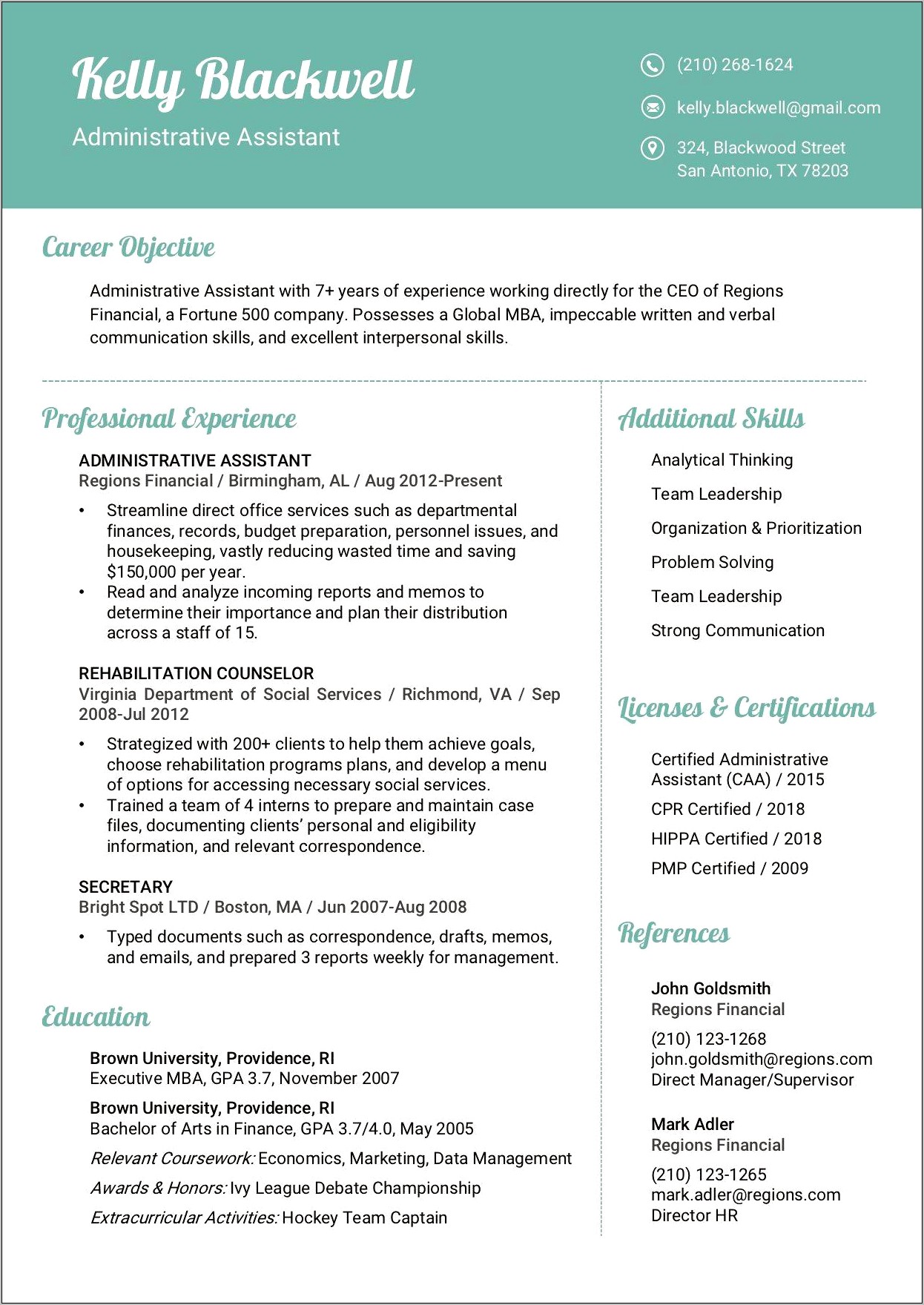 Resume Written And Verbal Communication Skills