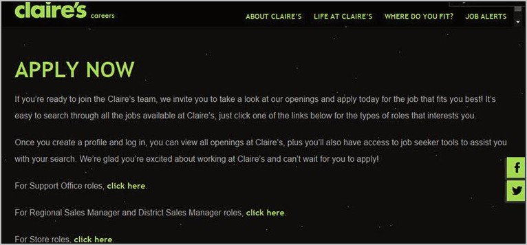 Resumes For People Who Worked For Claire's