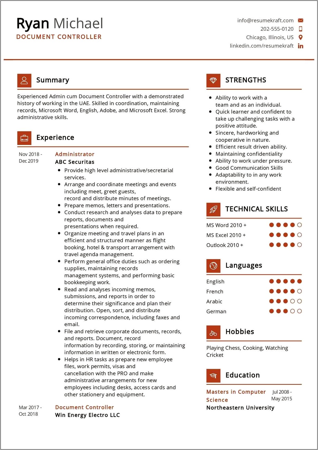 Retail Controller Job Description For Resume
