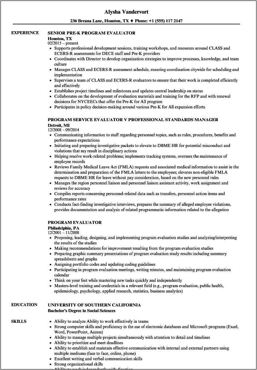 Reviewing Programs Resume For Job Search Text