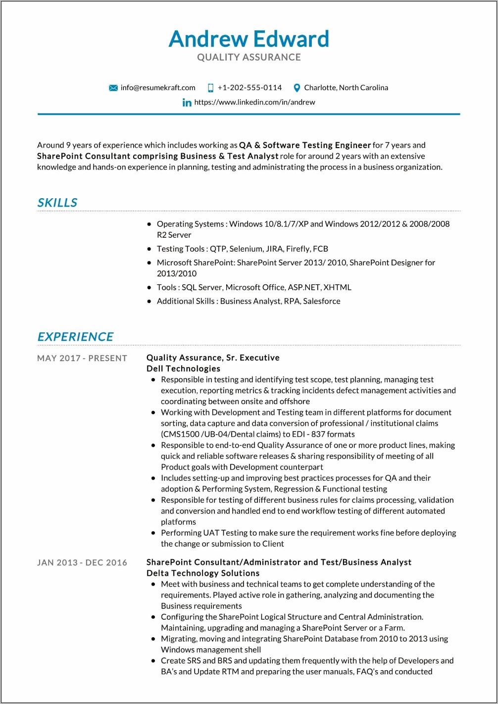 Rpa Developer Entry Level Resume Sample No Experience