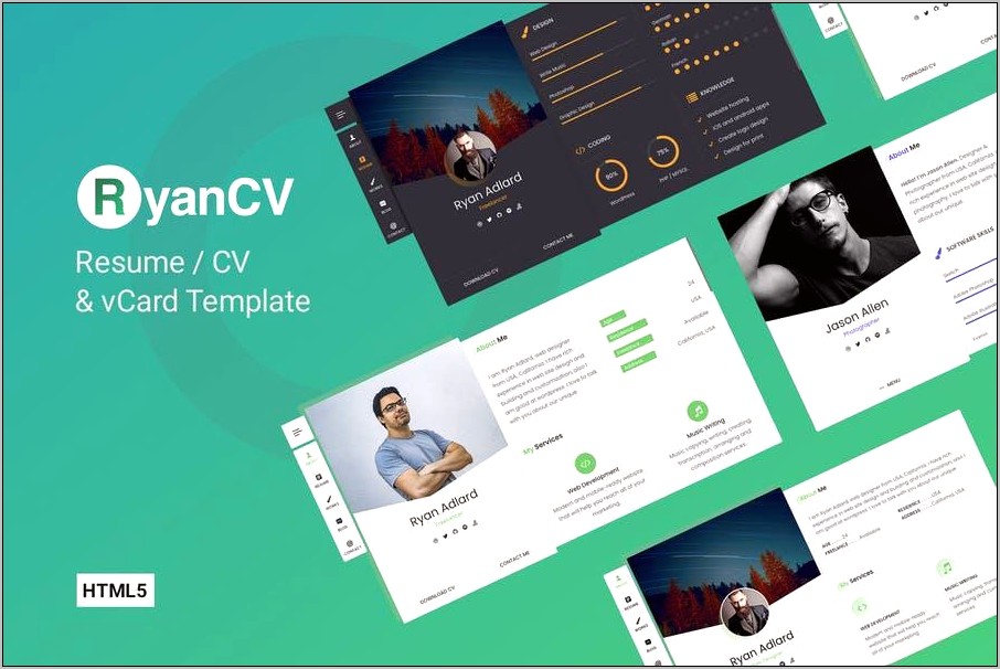 Ryan Cv Resume Vcard Theme Free Download
