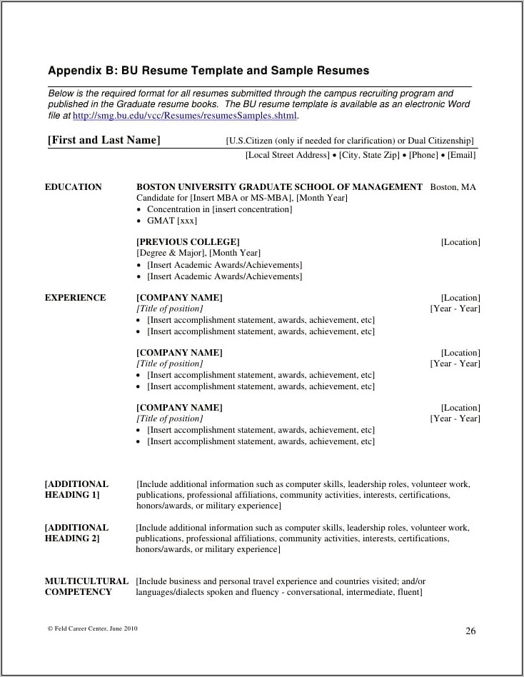 Sample Add Military Under Accomplishment Section On Resume