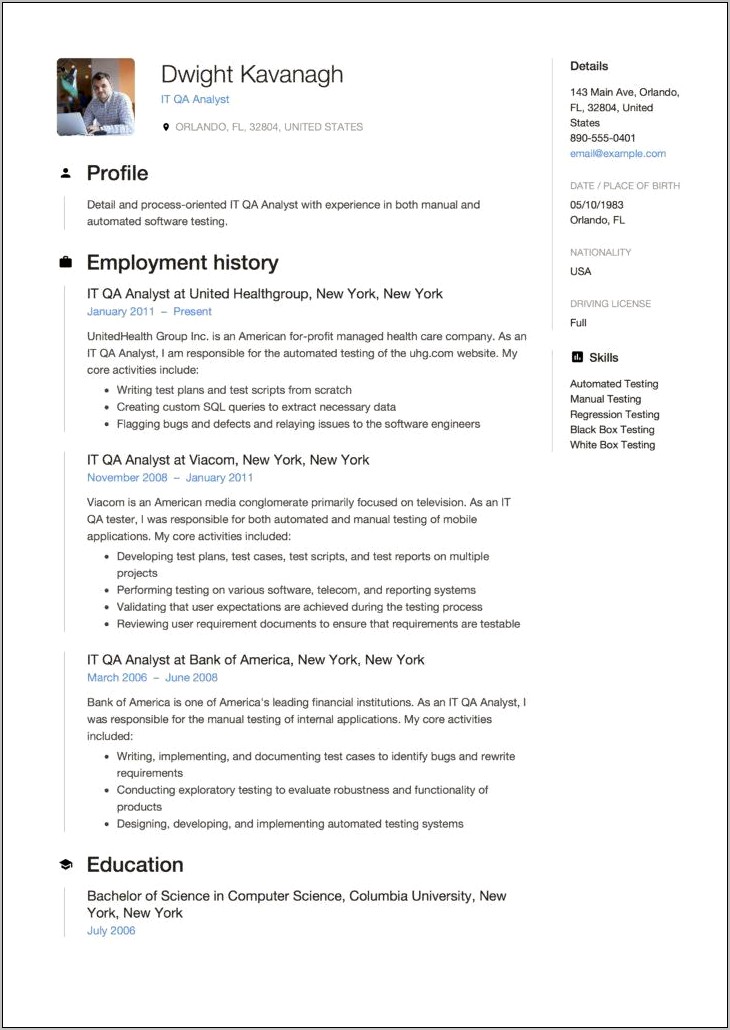 Sample Email For Job Application With Qa Resume