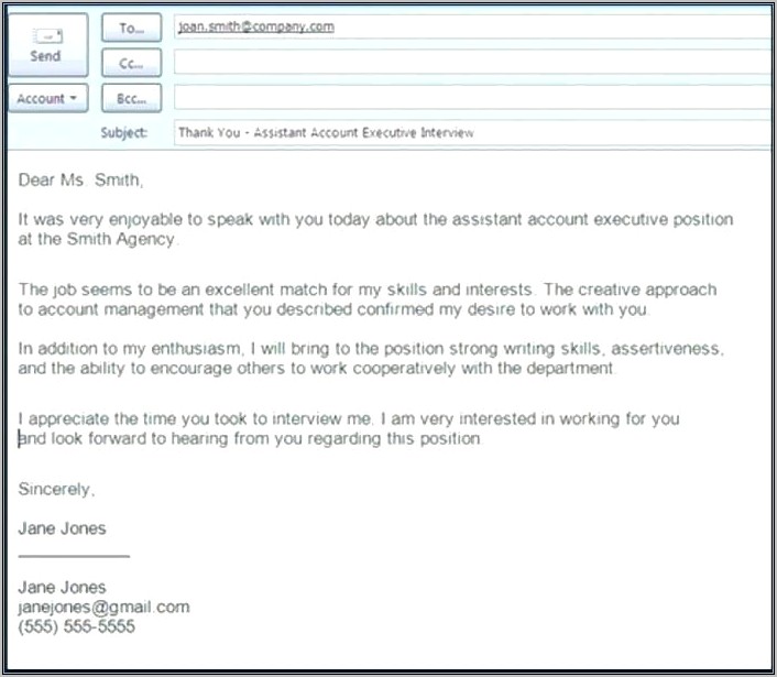 Sample Email Sending Resume To Hr