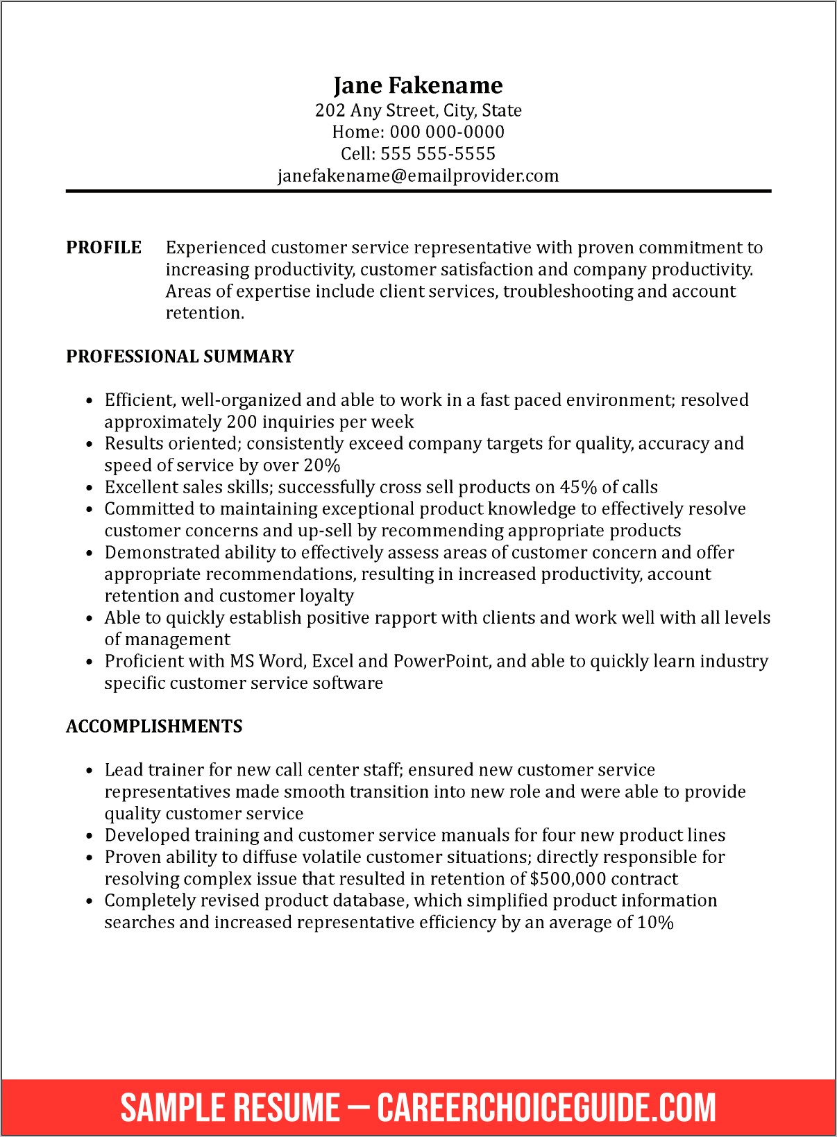Sample Objective In Resume For Call Center Agent