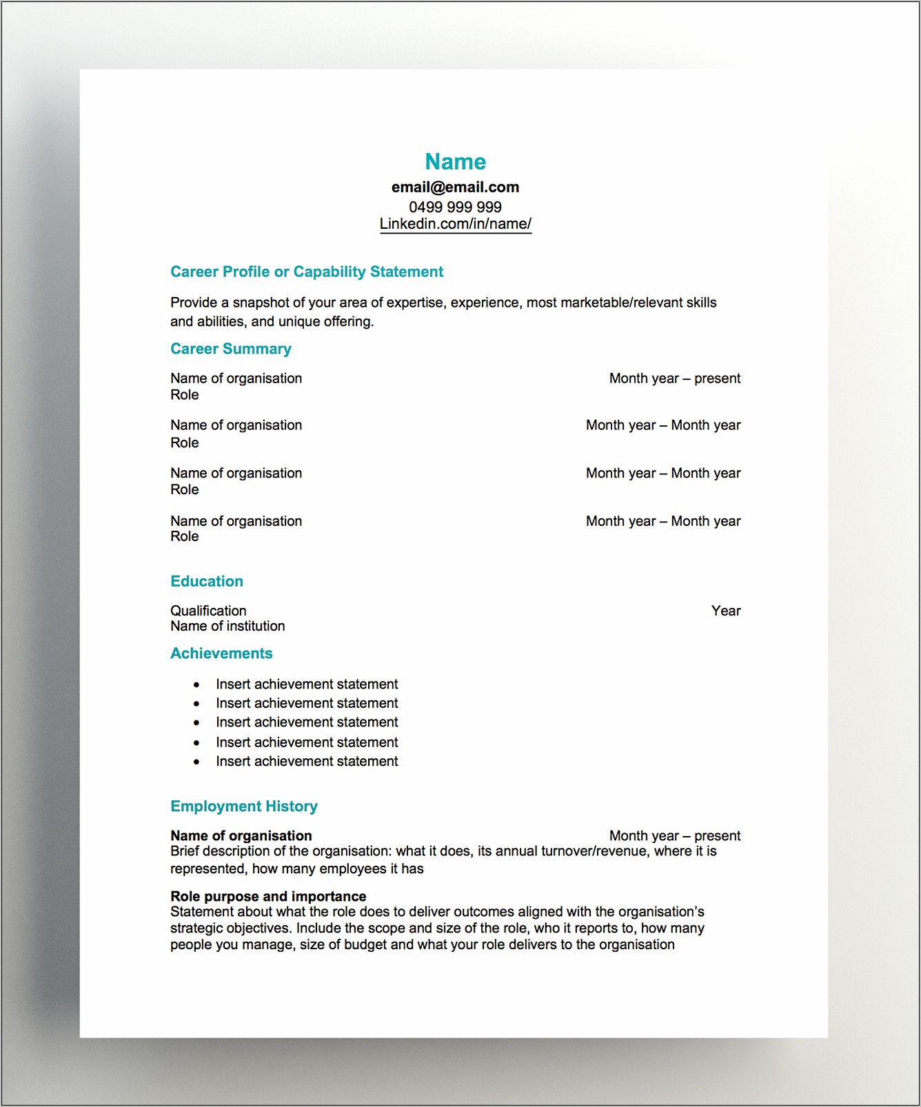 Sample Of Chronological Resume For Accountant