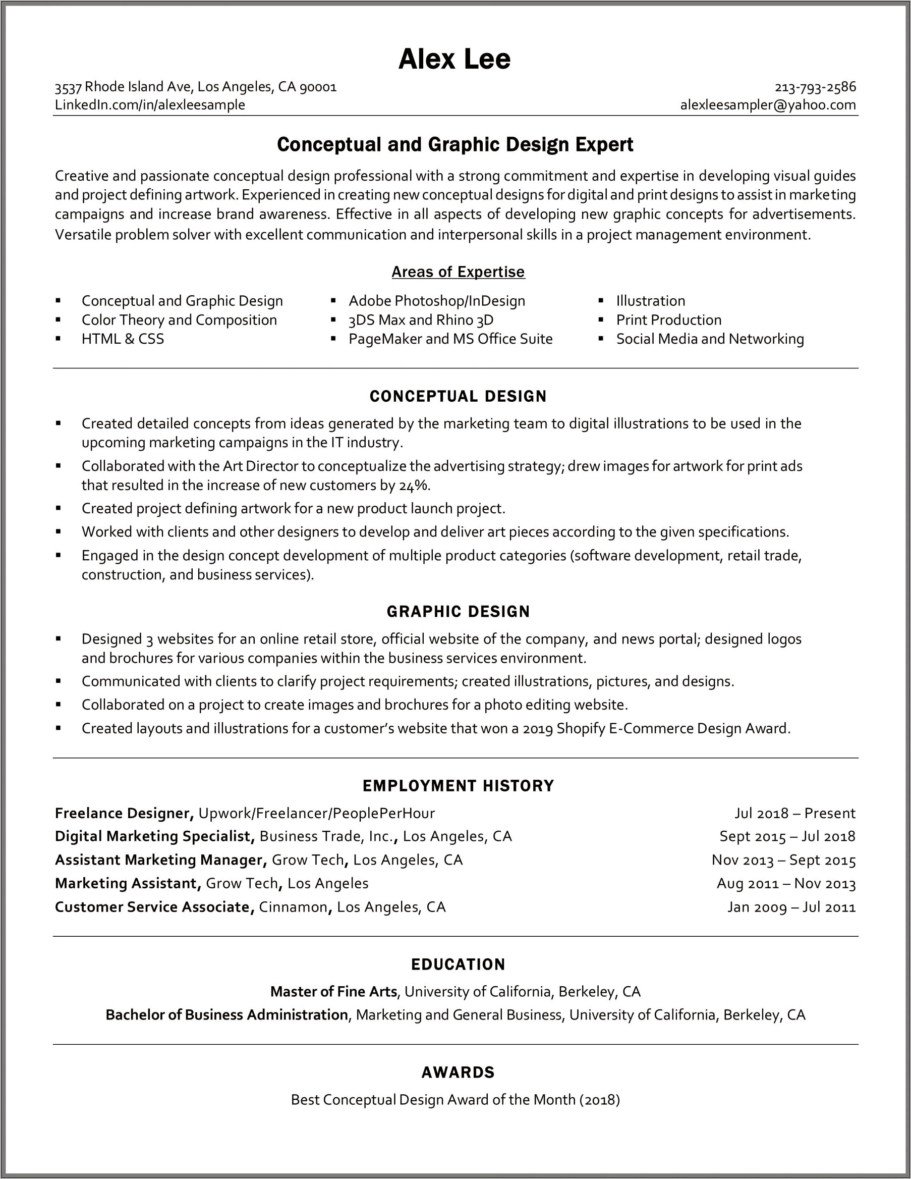 Sample Of Functional Or Skills Based Resume