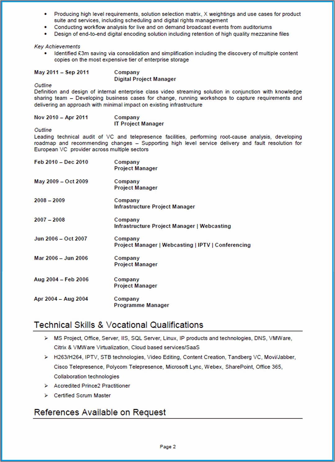 Sample Of Resume For Implementation Coordinator
