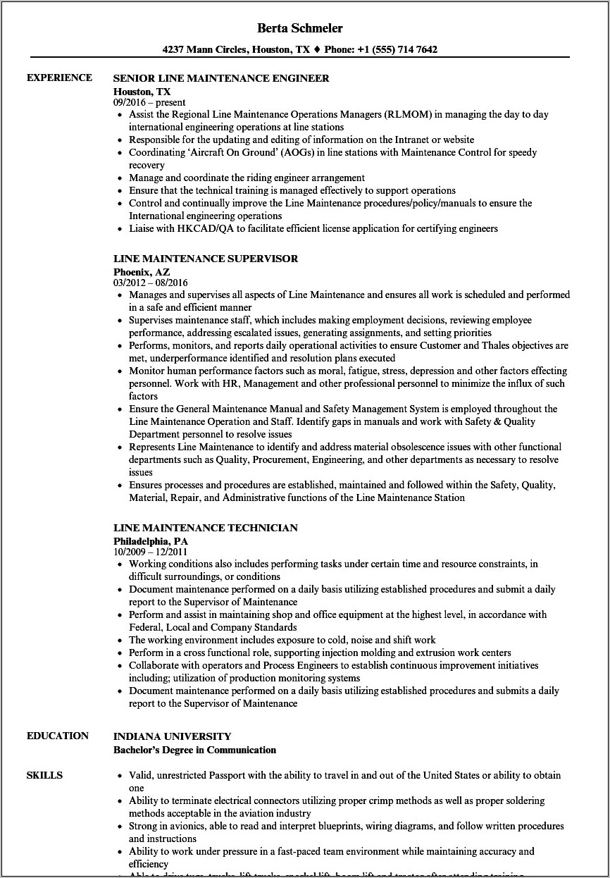 Sample Of Resume For Ojt Customs Administration