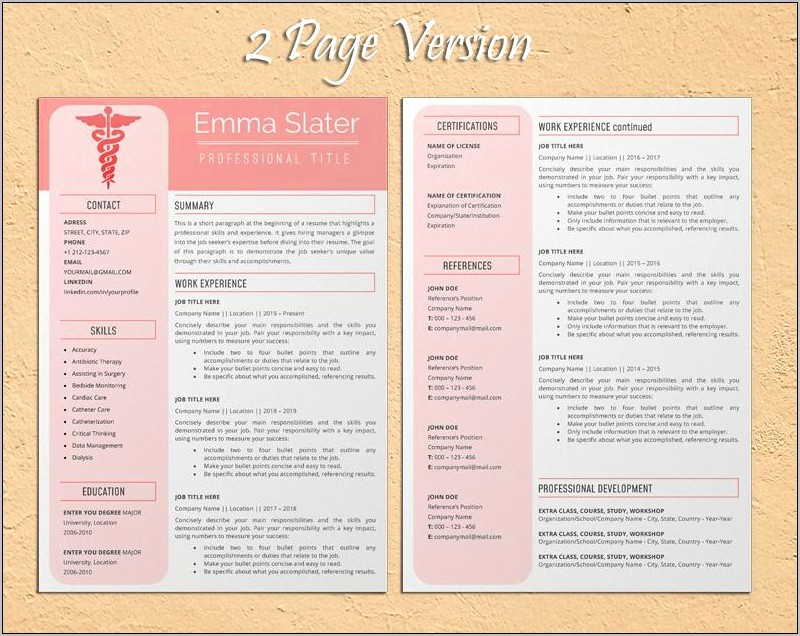 Sample Of Resume Of Registered Nurse