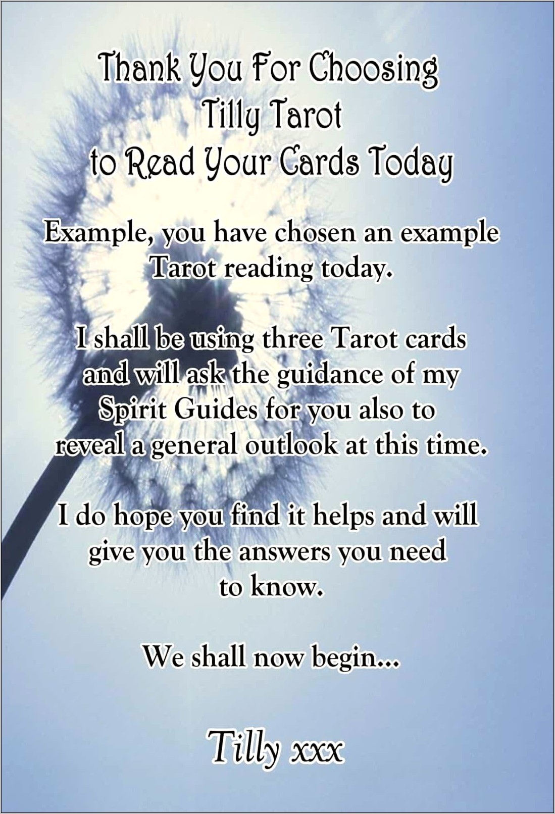 Sample Psychic Tarot Card Reader Professional Resume
