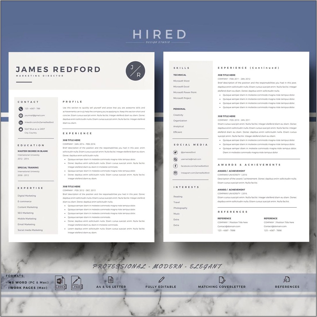 Sample References Page For Professional Resume