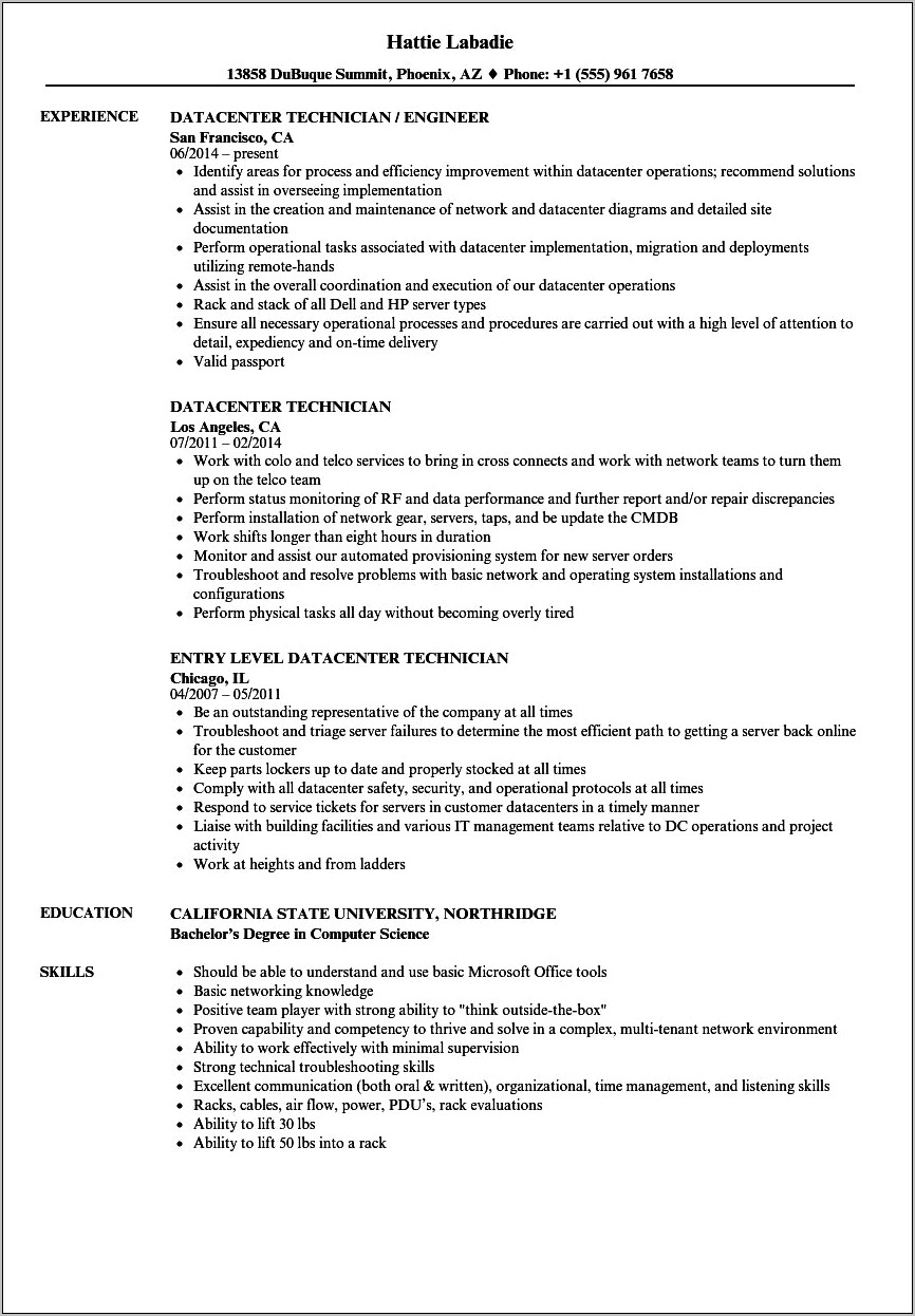 Sample Resume Area Of Strength Information Technology