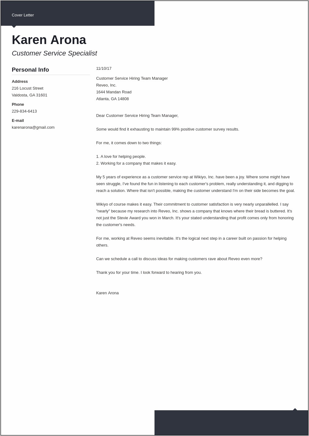 Sample Resume Cover Letters For Human Resources