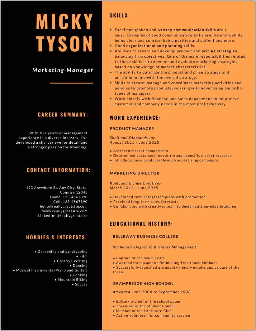 Sample Resume Download For It Jobs