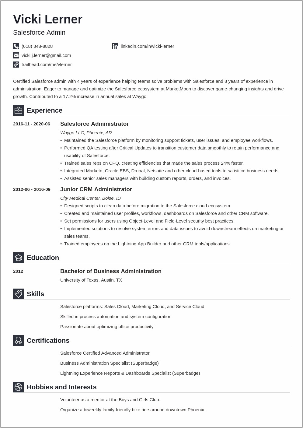 Sample Resume For Admin Manager India