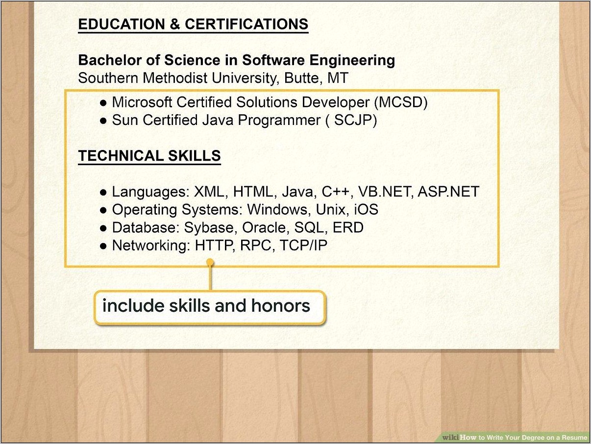 Sample Resume For Bachelor Of Arts Degree