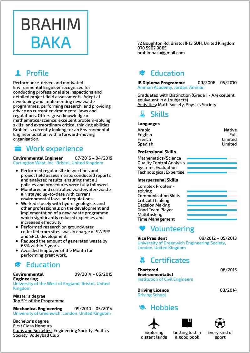 Sample Resume For Biomedical Business Development Engineer