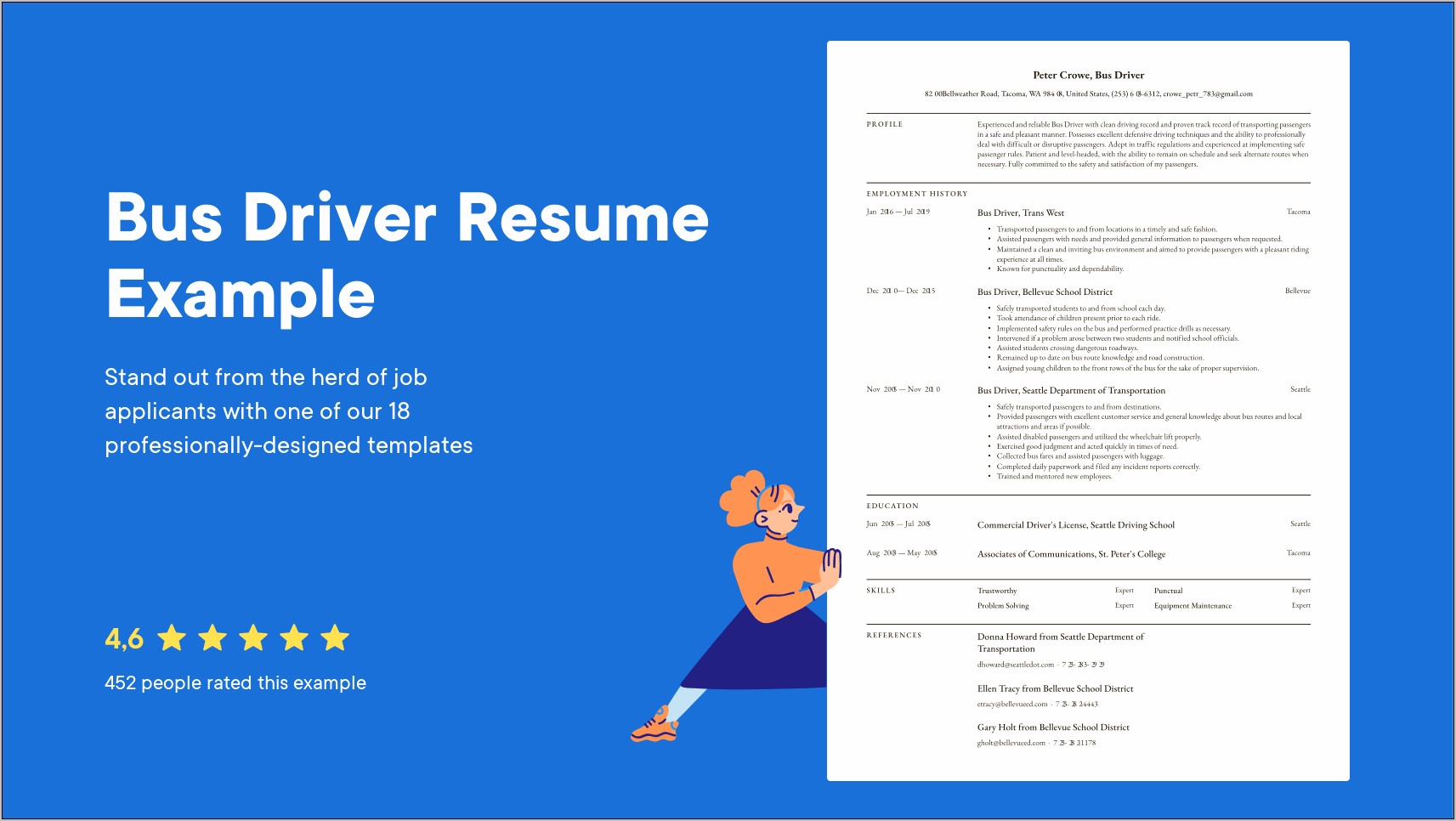 Sample Resume For Bus Driver Position